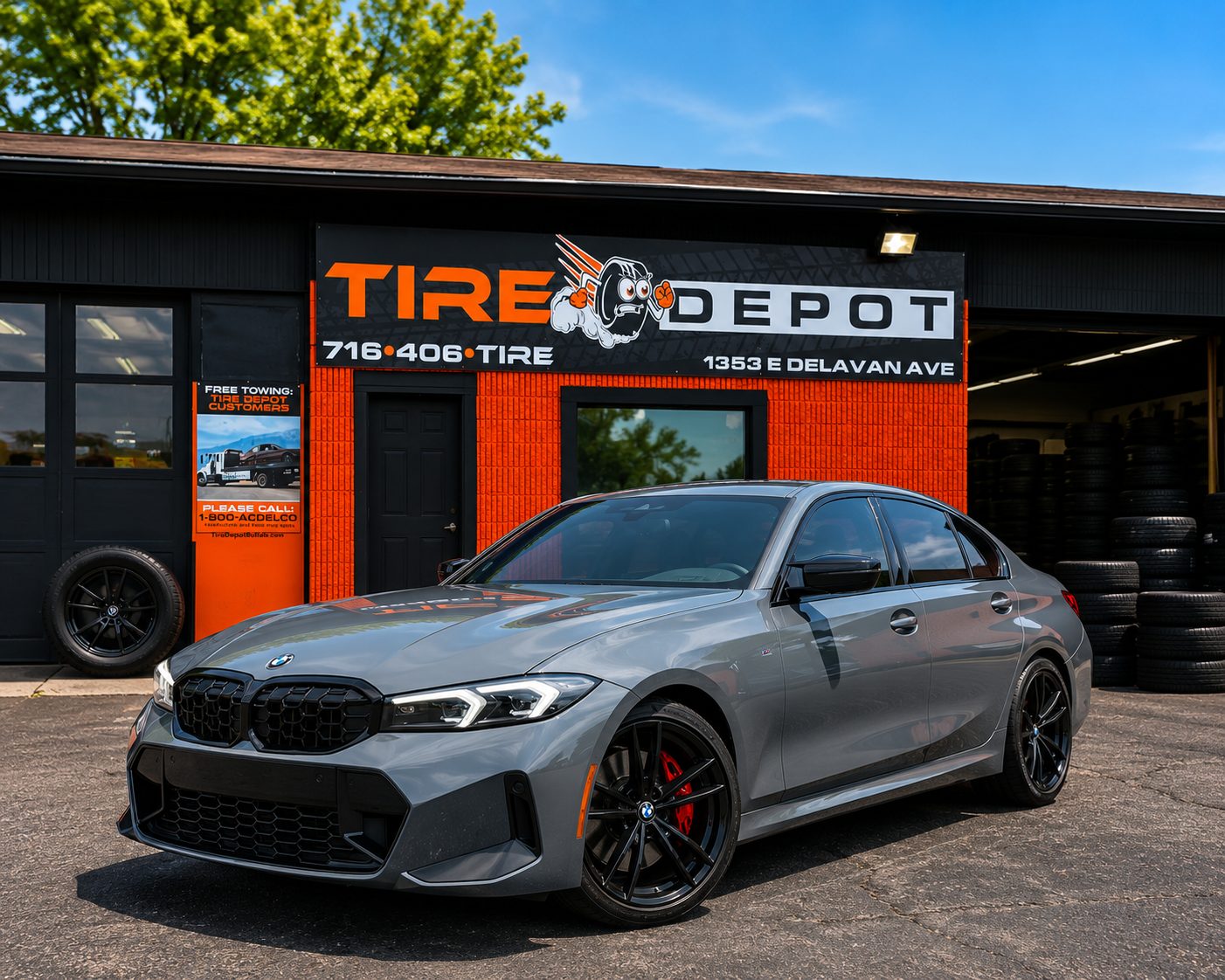 BMW M3 parked outside Tire Depot & Auto in Buffalo, NY